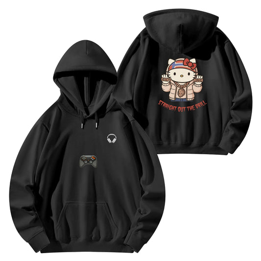 Front & Back Printing Adult Cotton Hoodie