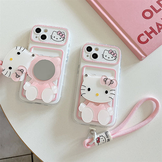 Hello Kitty phone case iphone cover with lanyard