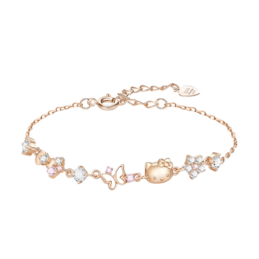 Hello Kitty Rose Gold Wreath Bracelet