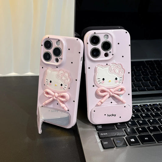 Hello Kitty phone case iphone cover with mirror phone accessories