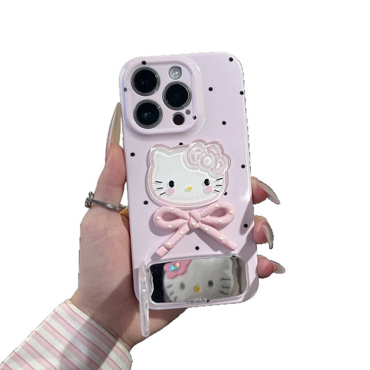 Hello Kitty phone case iphone cover with mirror phone accessories