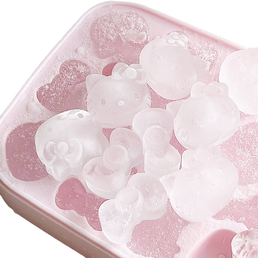 Hellokitty ice grid mold food grade silicone press ice box