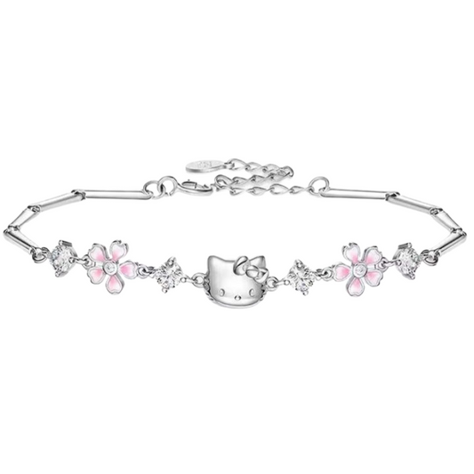 HelloKitty enamel cherry blossom bracelet