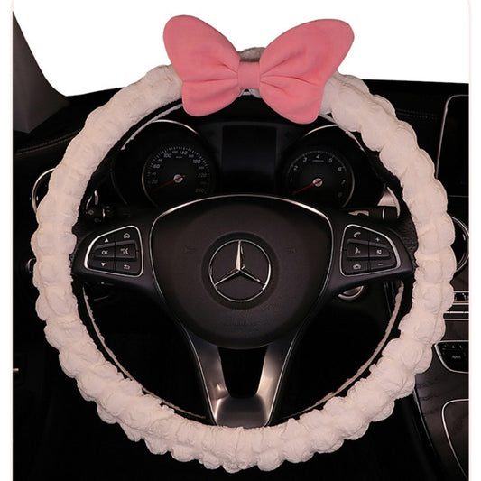 Bow car steering wheel cover
