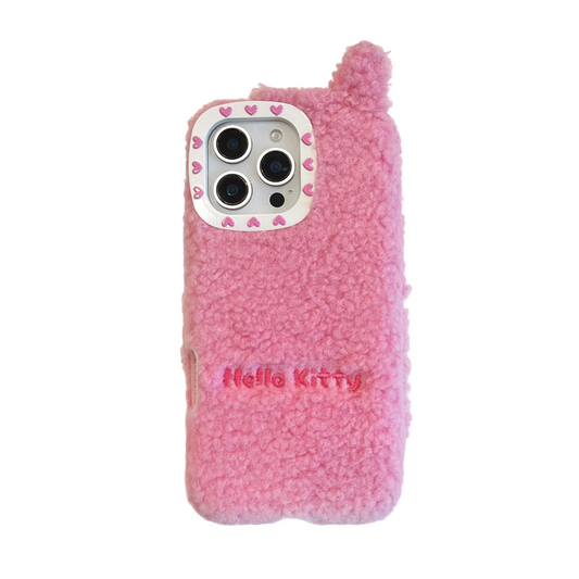Hello Kitty Plush Flip Mirror Phone Case