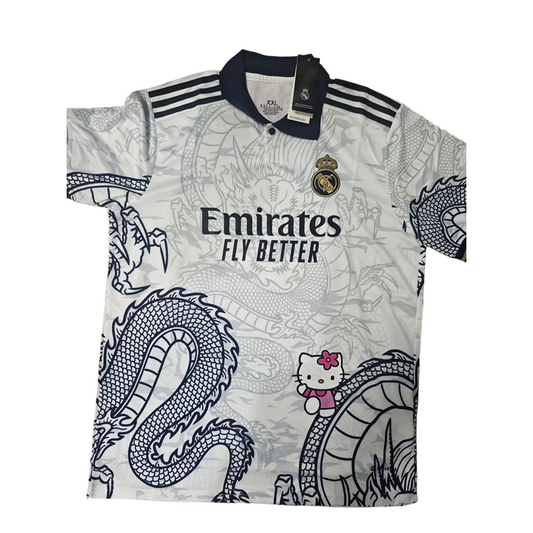 Hello Kitty Real Madrid & Barca Football Jerseys Short Sleeves