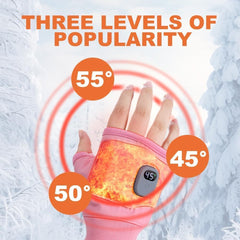 Portable Heating Gloves with Digital Display Rechargeable Heated Gloves