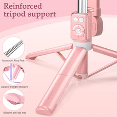 6-in-1 Selfie Stick Tripod with Fill Light & Bluetooth Remote Control