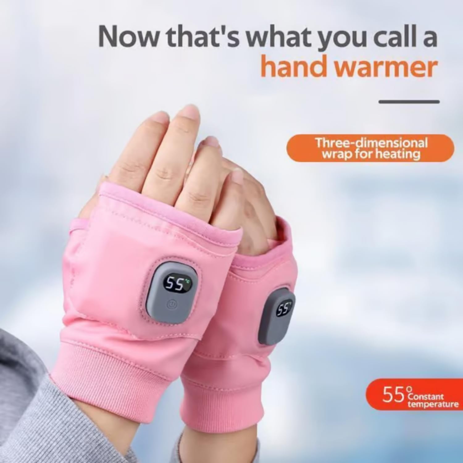 Portable Heating Gloves with Digital Display Rechargeable Heated Gloves