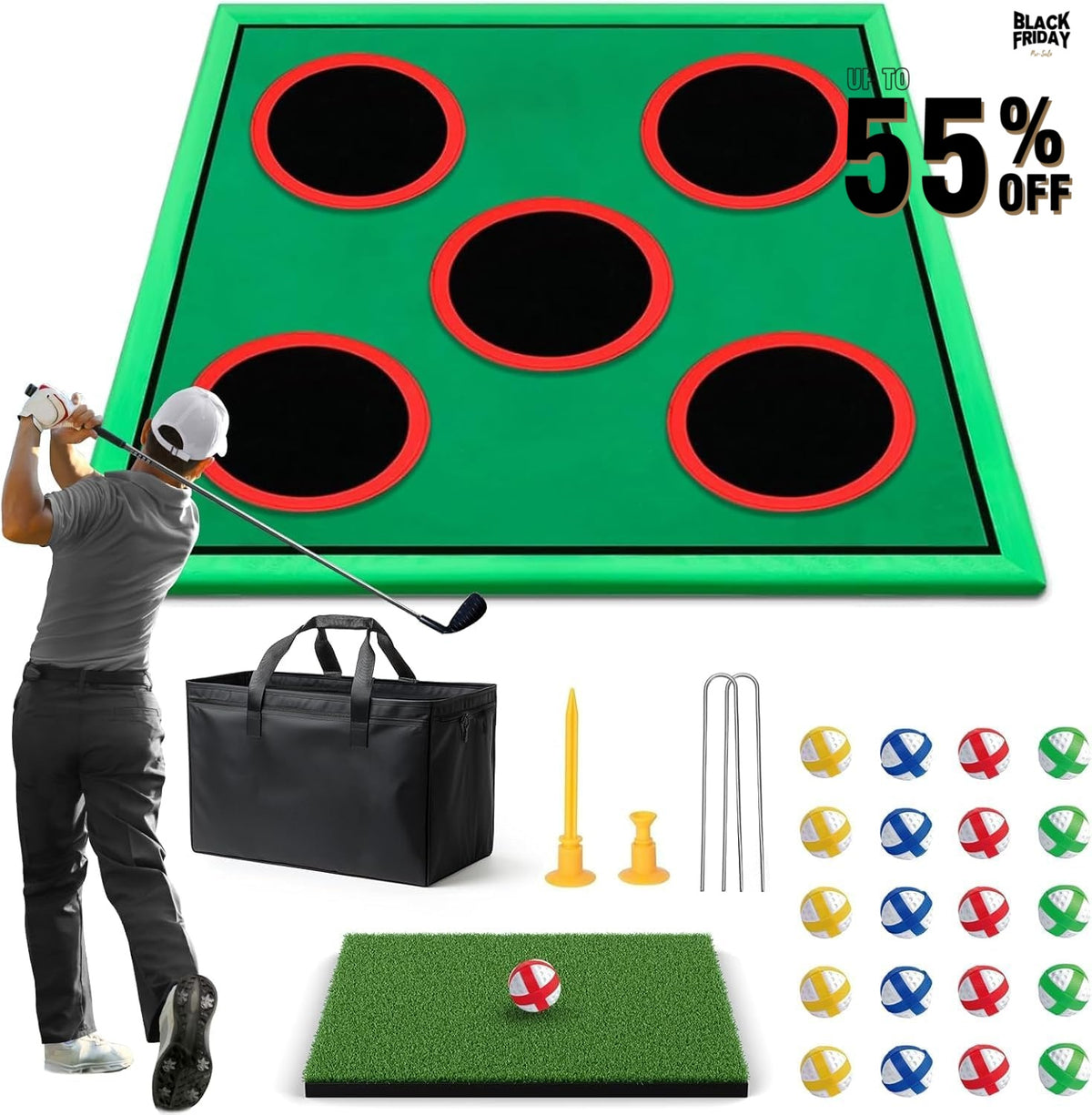 Golf Pong Indoor & Outdoor Set Game for Christmas Gift