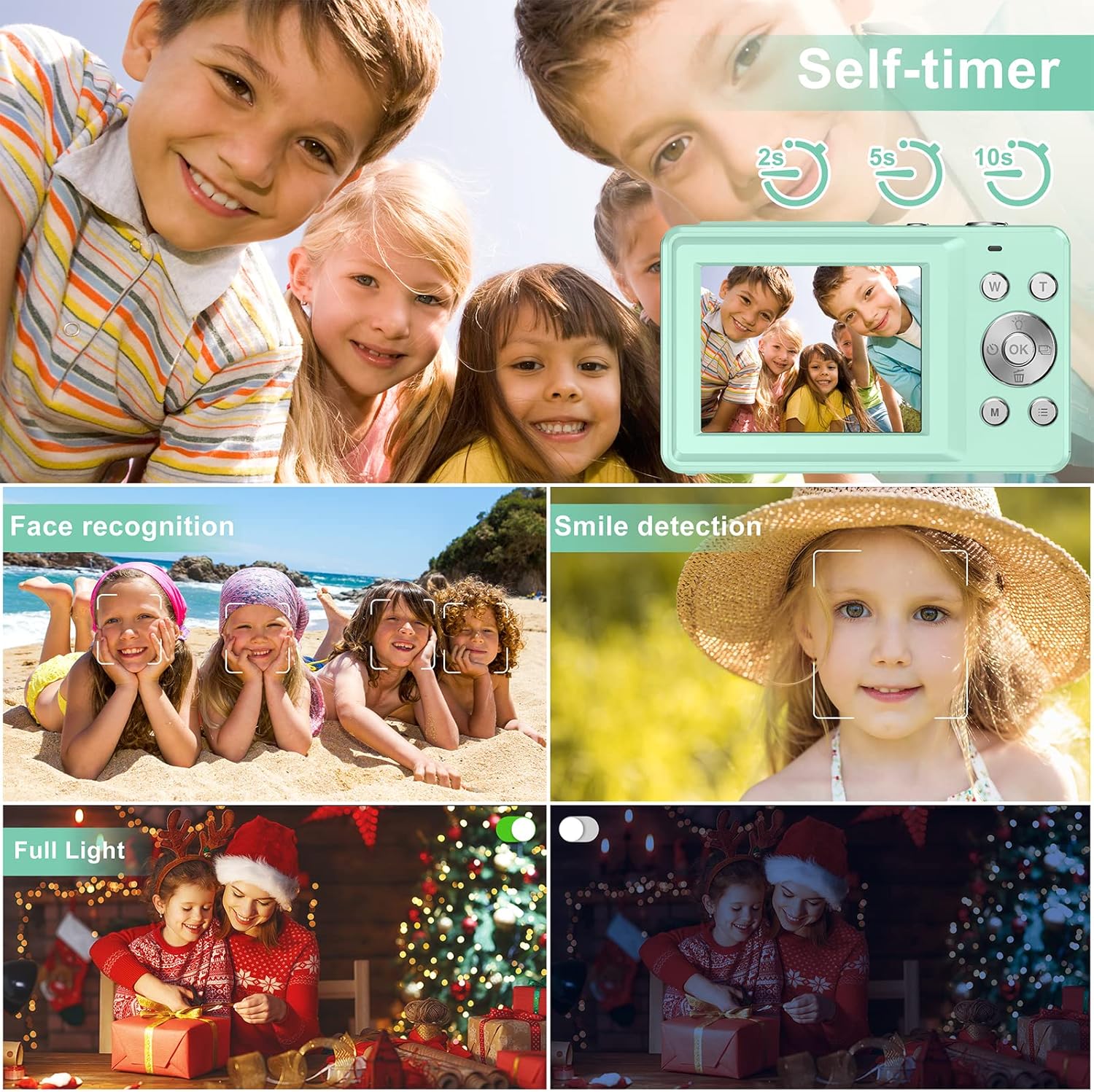 32GB Digital Camera FHD 1080P Digital Point with 16X Zoom Anti Shake