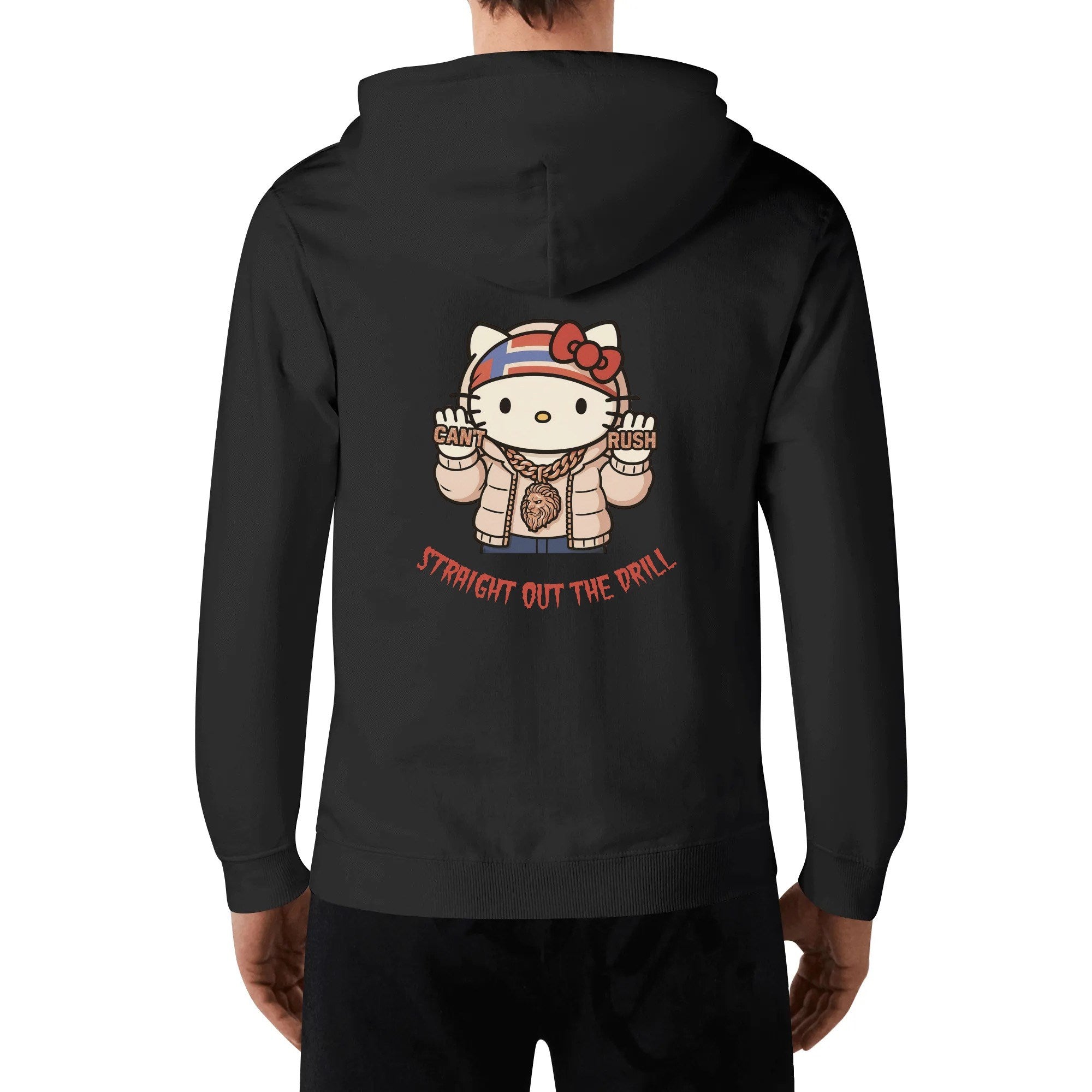 Front & Back Printing Adult Cotton Hoodie