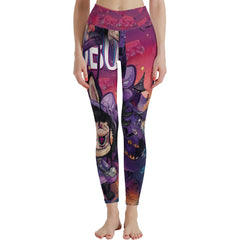 Printed Yoga Pants with 4-Way Stretch