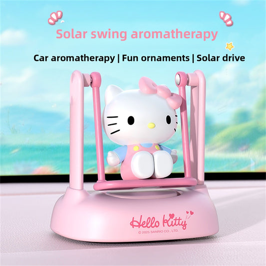 Hello kitty solar car decoration ornament perfume car freshener
