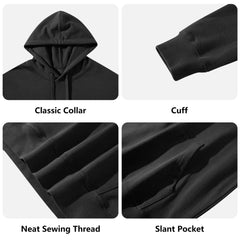 Front & Back Printing Adult Cotton Hoodie