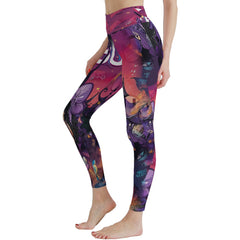 Printed Yoga Pants with 4-Way Stretch