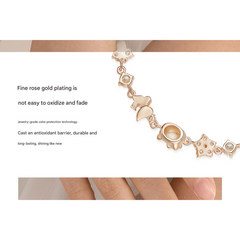 Hello Kitty Rose Gold Wreath Bracelet
