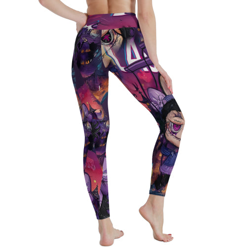 Printed Yoga Pants with 4-Way Stretch