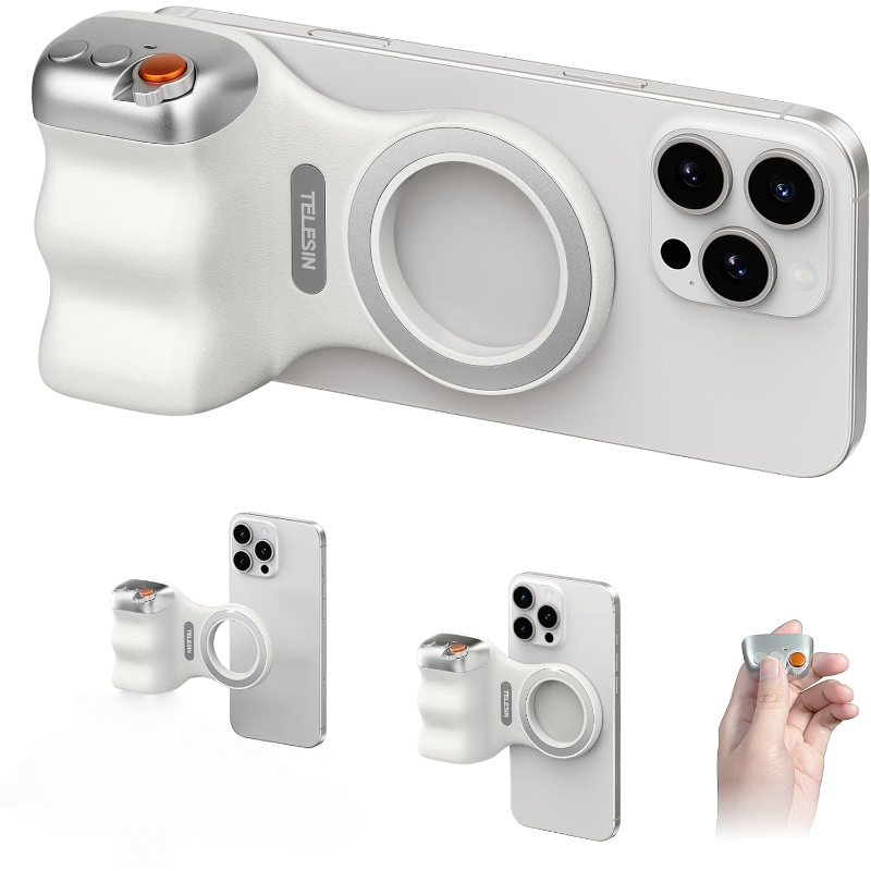 Magnetic suction handle Wireless remote control with fill light & tripod for iPhone & Android