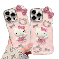Mobile phone case flash diamond Kitty