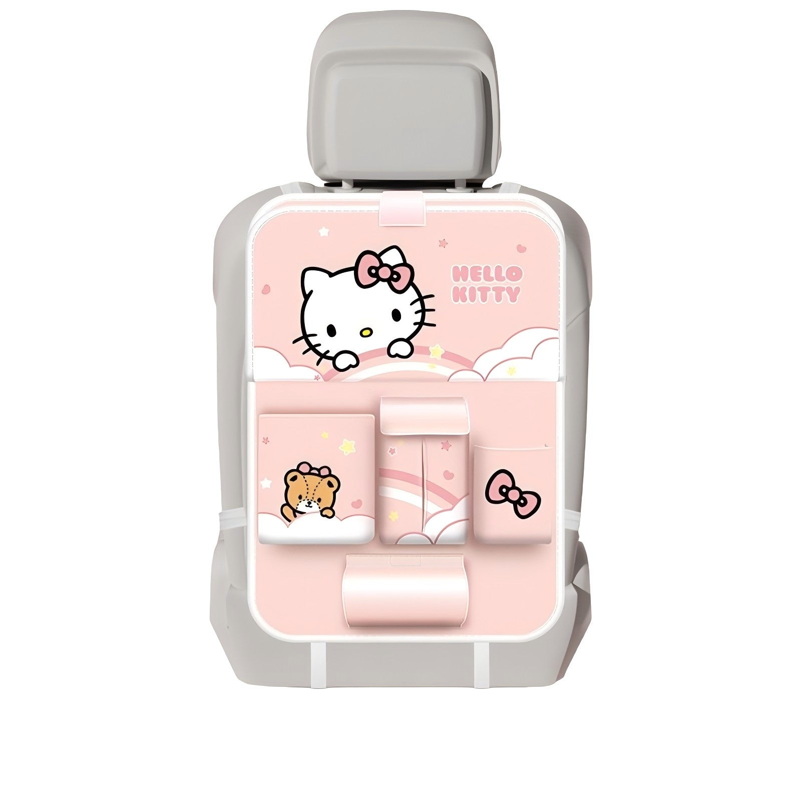 Kitty car seat back storage bag