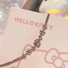 HelloKitty enamel cherry blossom bracelet