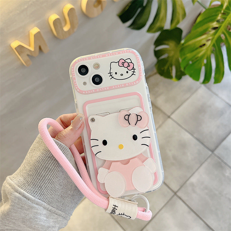 Hello Kitty phone case iphone cover with lanyard