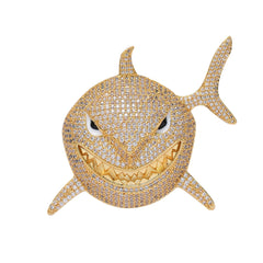 Men's Shark Pendant Necklace with Zircon 6ix9ine Style