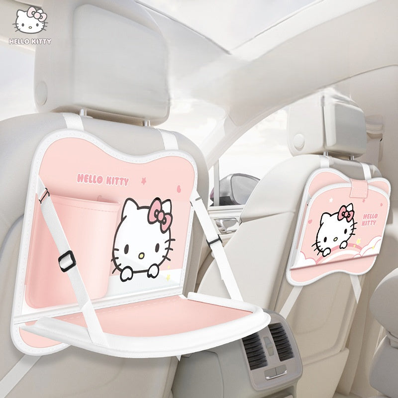 Hello Kitty car storage bag with folding table car accessories