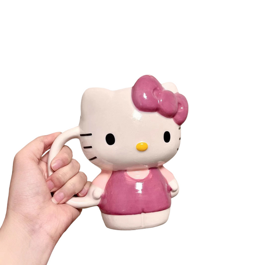 Hello Kitty ceramic mug with spoon