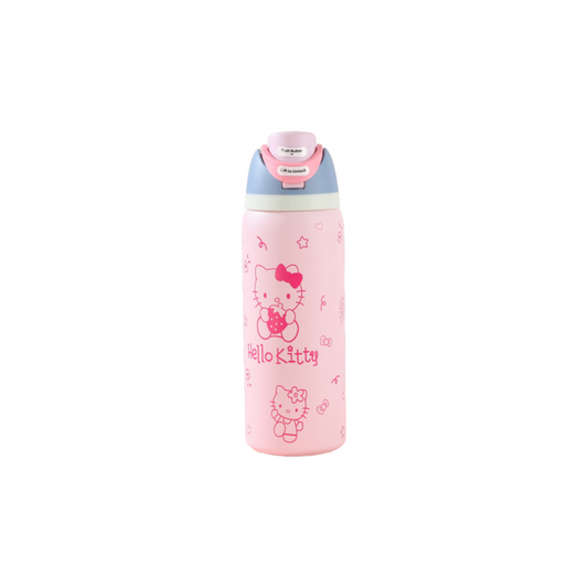 Kitty Thermos Cup Outdoor Sports Kettle Double Drink Straw Cup