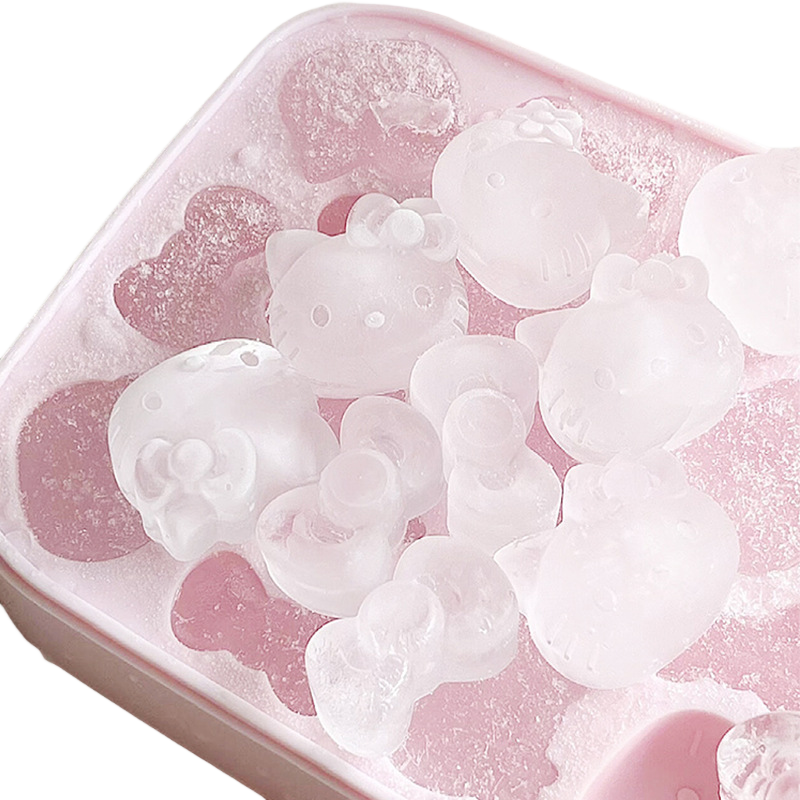 Hellokitty ice grid mold food grade silicone press ice box