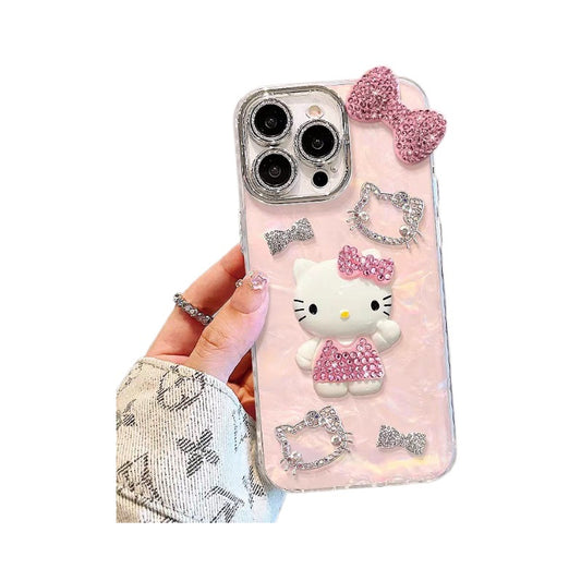 Mobile phone case flash diamond Kitty