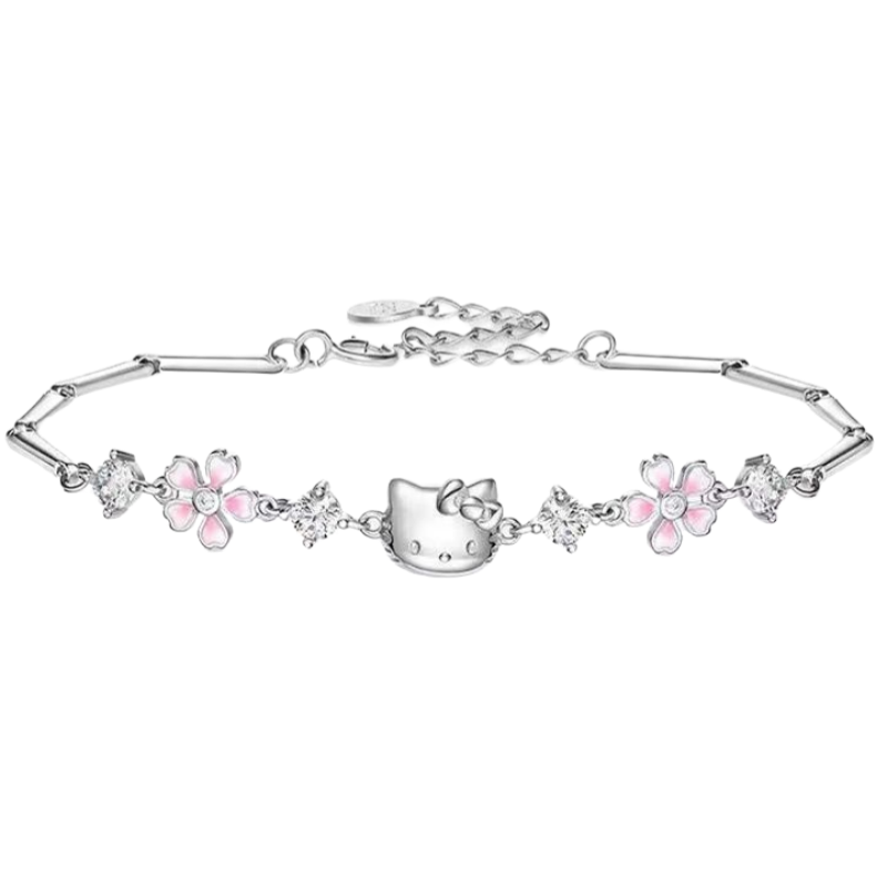 HelloKitty enamel cherry blossom bracelet