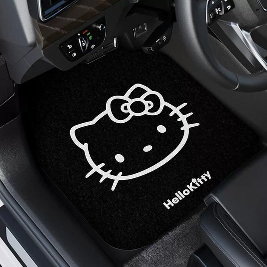 Kitty car silk ring floor mat full set