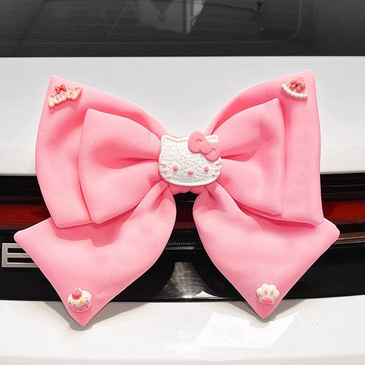 Hello Kitty car tail decorative bowknot car accessories
