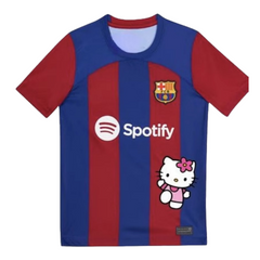 Hello Kitty Real Madrid & Barca Football Jerseys Short Sleeves