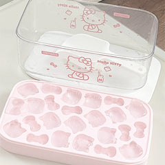 Hellokitty ice grid mold food grade silicone press ice box