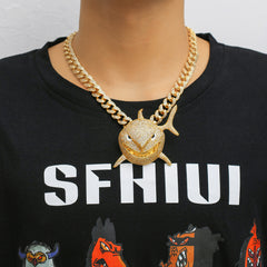 Men's Shark Pendant Necklace with Zircon 6ix9ine Style