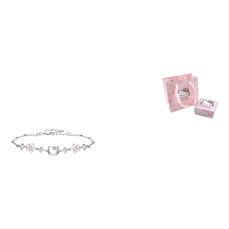 HelloKitty enamel cherry blossom bracelet