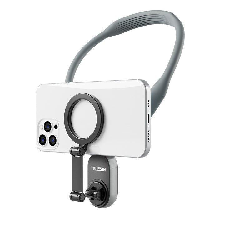 Magnetic Neck Cell Phone Holder Selfie Hand Free Neck Phone Mount Stand