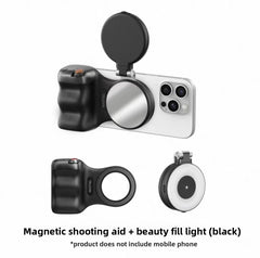 Magnetic suction handle Wireless remote control with fill light & tripod for iPhone & Android