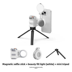 Magnetic suction handle Wireless remote control with fill light & tripod for iPhone & Android